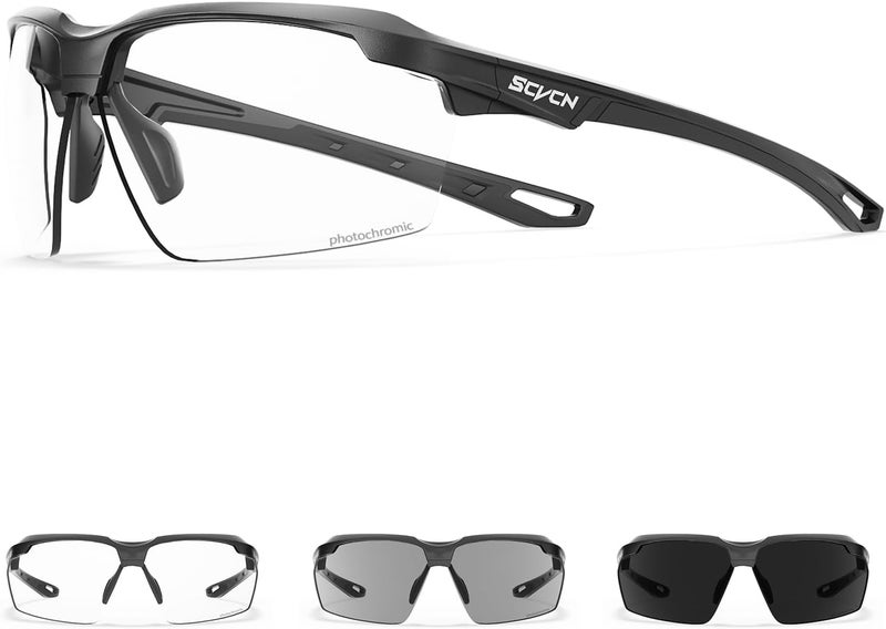 SCVCN Photochromic Sunglasses Sports Cycling Glasses for Men Women Youth Clear Glasses UV400 Protection MTB Running S87 - Image 1